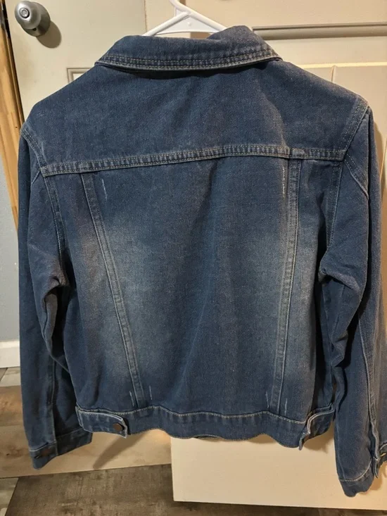 Classic Dark Blue Denim Jacket - Women - Picture 3 of 3